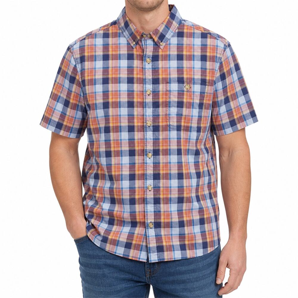 Duluth Shirt Mens Medium Plaid Button Down Untucked Relaxed Fit Casual Workwear